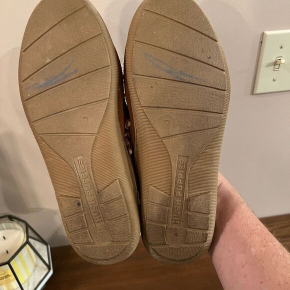 Men's Hush Puppies Moccasin Shoe Tan Huron Rust Suede 7 - Picture 5 of 5